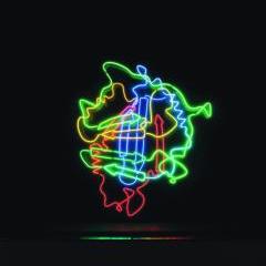 Protein Structures - Neon window installation for Wellcome Trust, 2006